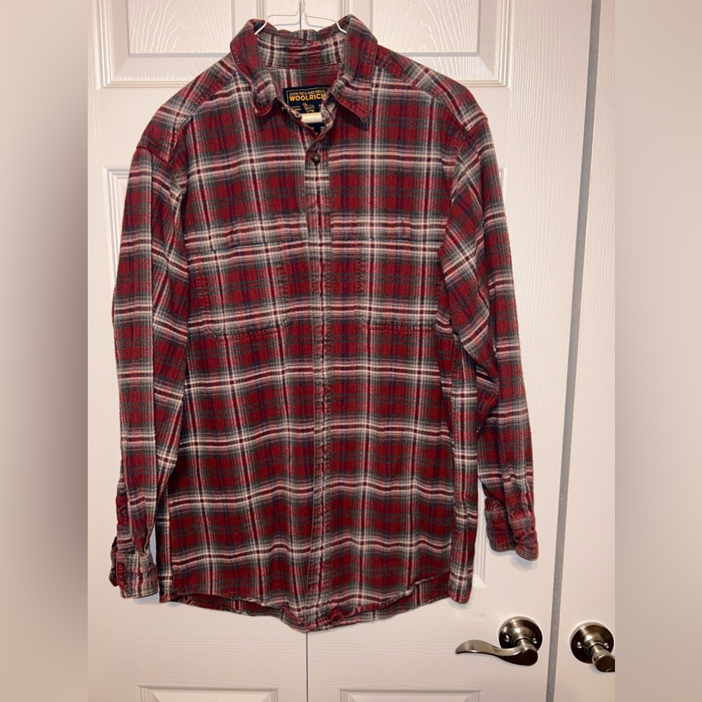 Woolrich Men Flannel‎ Casual Shirt Red Size Medium